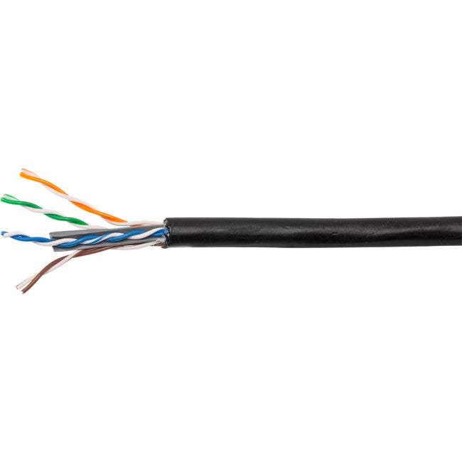 Outdoor Cat 6, blk PE Jacket ,  23AWG twisted solid copper pairs-(Per Metre)