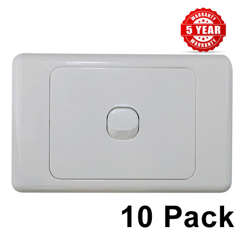 10 x 1 Gang Single Wall Switch - 2 Way Switching-SAA