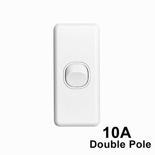 1 Gang ARCHITRAVE Light Switch Slimline Double Pole Caravan RV