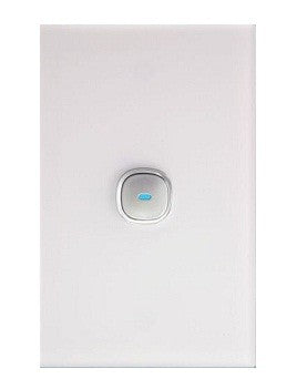 Transco Opal Series Glass Look Push Button 1 Gang Switch