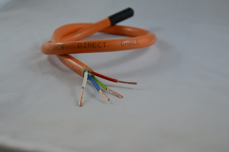 2.5mm 3 Core + Earth Orange Circular Electrical Cable PER MTR