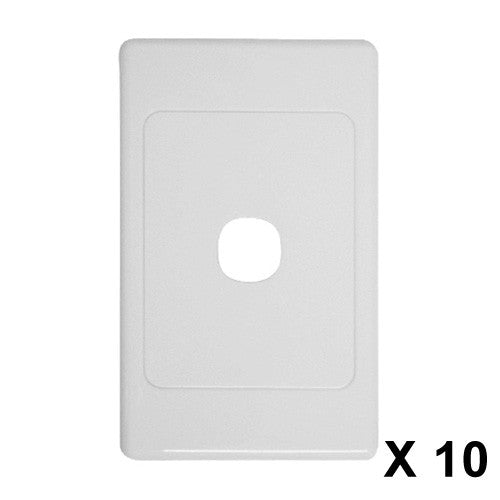 10 x 1 Gang Wall Plate Clipsal Style