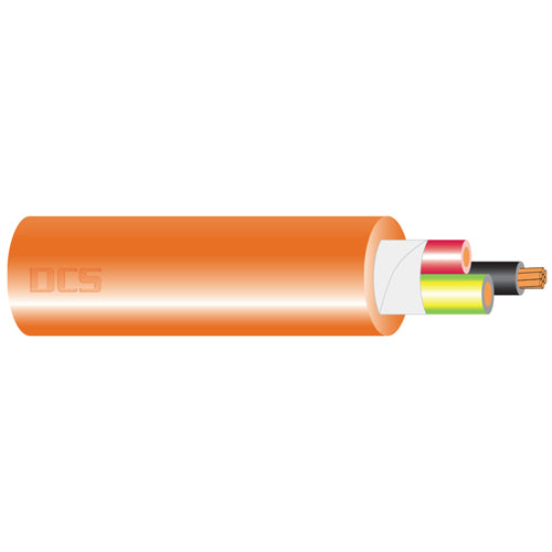 1.5mm 2 Core + Earth Orange Circular Electrical Cable PER METER