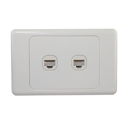 2 Gang Wall Plate,Punch Down CAT6  LAN RJ45 8P8C