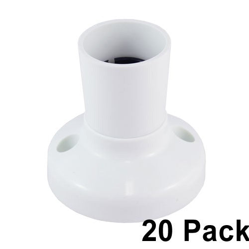 20 x Batten Holder For Lights Bayonet Fitting BC B22 White