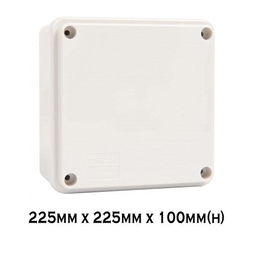 Adaptable W/P Electrical Junction Box 225mm x 225mm x 100mm(h) IP66/IP55