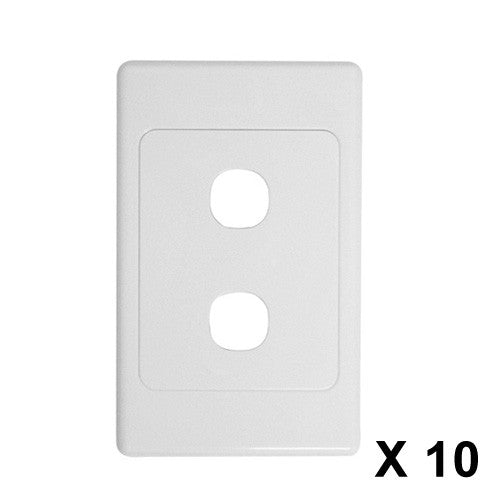 10 x 2 Gang Wall Plate Clipsal Style