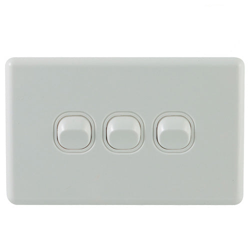 3 Gang Classic Single Light Switch- 5 Pack