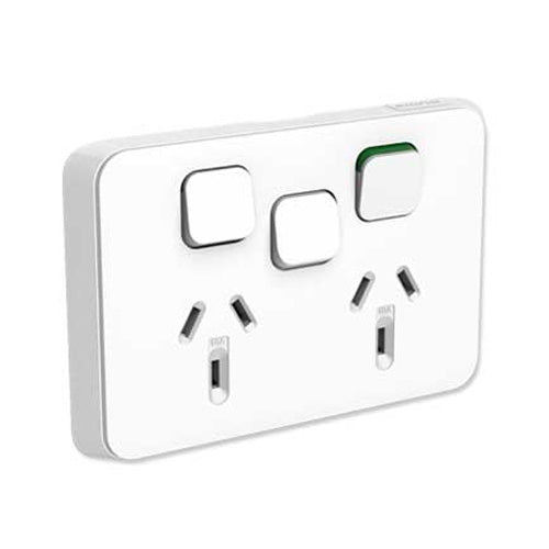 Clipsal Iconic 3025XA VW Double Switch Socket Outlet