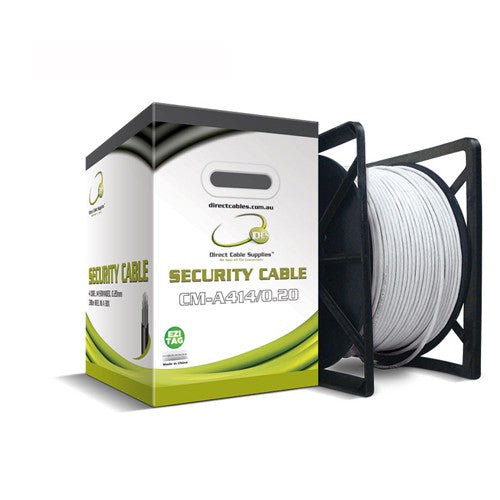 4 Core Security Cable 14/0.20mm-WHITE-300m