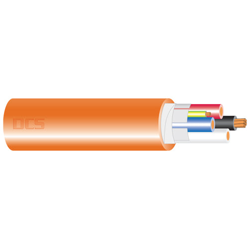 35mm 4 Core + Earth Orange Circular Electrical Cable PER MTR