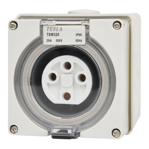 4 Pin 50 amp Round Female Socket Outlet IP66