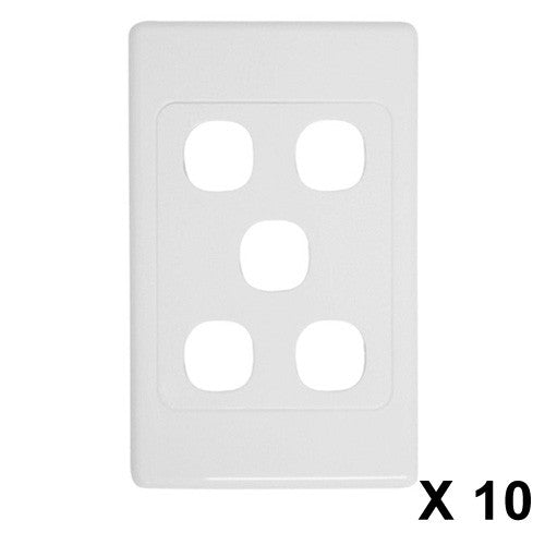 10 x 5 Gang Wall Plate Clipsal Style