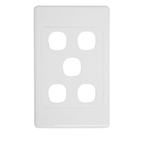 5 Gang Wall Plate Clipsal Style