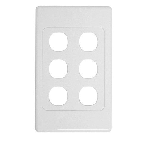 6 Gang Wall Plate Clipsal Style