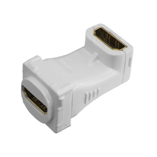 HDMI  Angled  Wall Plate Insert White