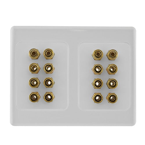 Speaker Cable Wall Plate Wallplate for 8 Speakers