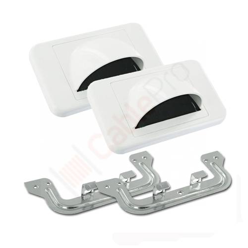 Bullnose Wall Plates Forward x 2 + 2 x Mounting Brackets