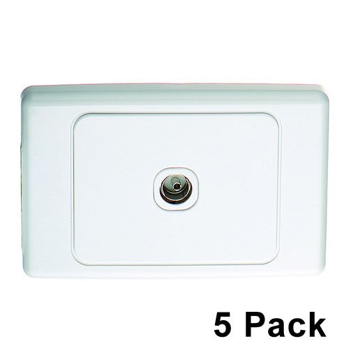 1 Gang  Wallplate Clipsal Style FTA PAL TV Antenna - 5 PACK