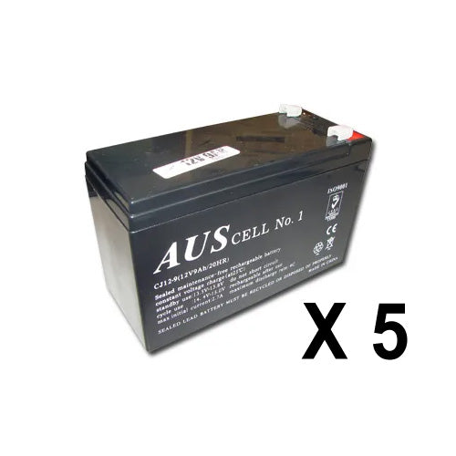 AUS Battery Security Alarm System NESS Hills 12V 7Ah Battery AGM Deep Cycle (5 Pack)