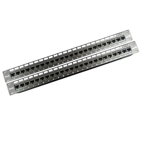 2 x Cat 6 24 Port Ethernet Patch Panel Rack Mount