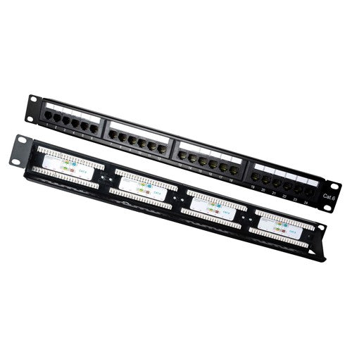 Cat 6 24 Port Ethernet Patch Panel Rack Mount