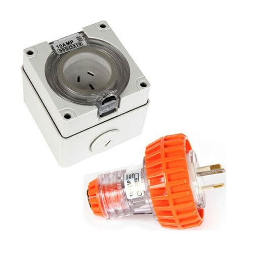 Powerpoint Socket Plug 15A Waterproof 3 Pin Female Power Point Socket & Plug