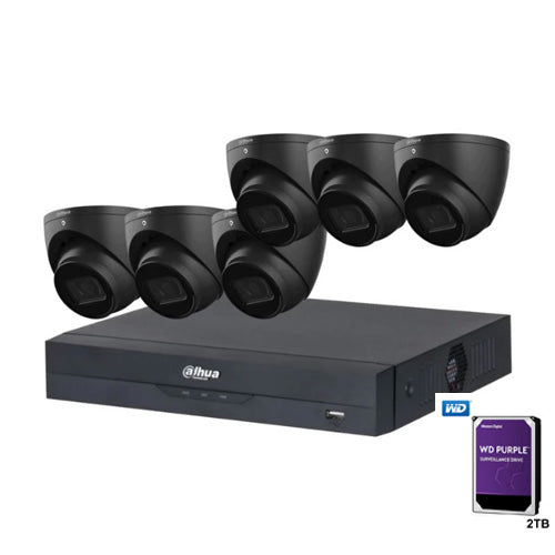 Dahua 8 Channel AI NVR Kit 6 x 6MP DH-IPC-HDW3666EMP-S-AUS ,8CH WizSense 16MP NVR