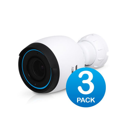 Ubiquiti UniFi Protect UVC-G4-PRO, IR Night Vision, 4K Resolution, 3x Optical Zoom, IP67 Weatherproof 3 Pack