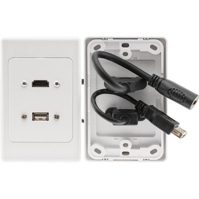 HDMI + USB Vertical Wall Plate