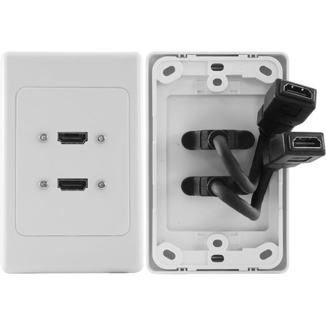 2 x HDMI Vertical Wall Plate