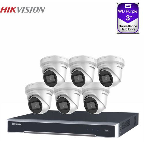 Hikvision 6 x 8MP + 8CH NVR + 3TB CCTV Kit