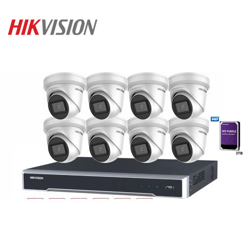 Hikvision 8 x 8MP + 8CH NVR + 3TB CCTV Kit