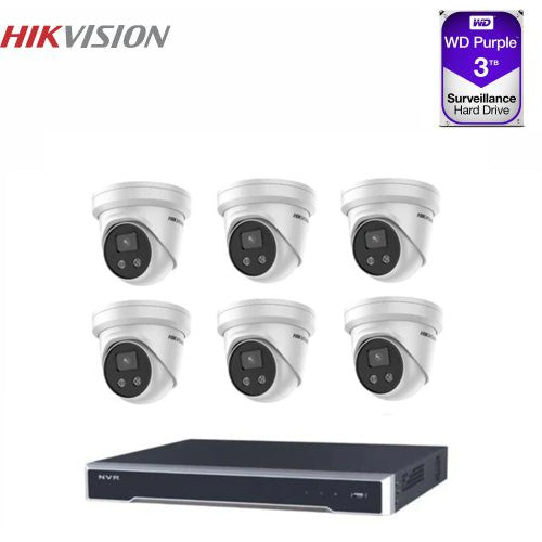 Hikvision 6 x DS-2CD2366G2-IU 6MP + 8CH NVR + 3TB CCTV Kit