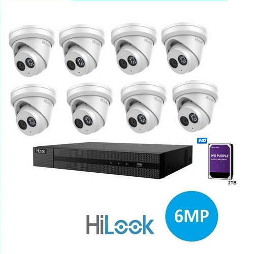 HILOOK by HIKVISION 8x 6mp  Acusense Security Camera 8CH  NVR WD HDD 2TB KIT