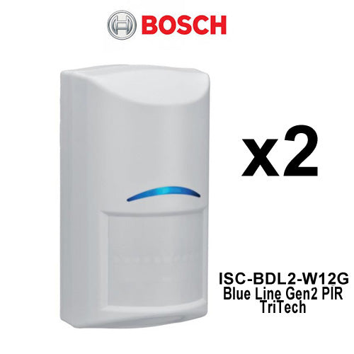 Bosch 2 x  TriTech PIR Sensor Motion Detector ISC-BDL2-W12G Alarm Blue Line Gen2