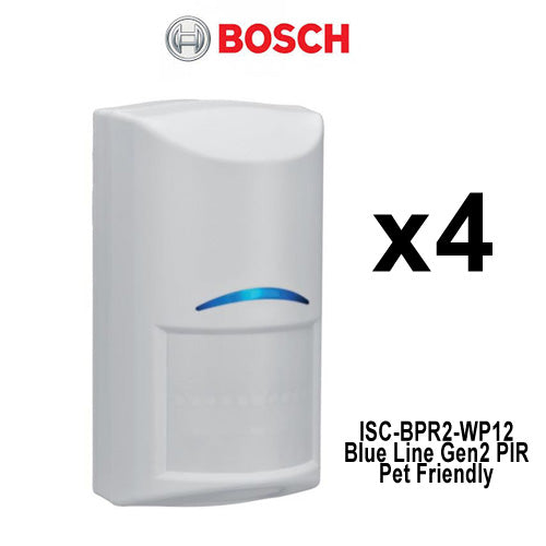 BOSCH 4 x Pet Friendly (20kg) PIR Motion Detector ISC-BPR2-WP12 Alarm Blue Line Gen2