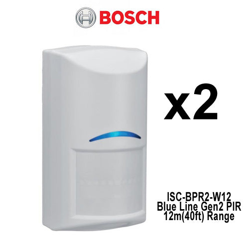 2 x Bosch Alarm ISC-BPR2-W12 Blue Line Gen2 PIR Motion Detector