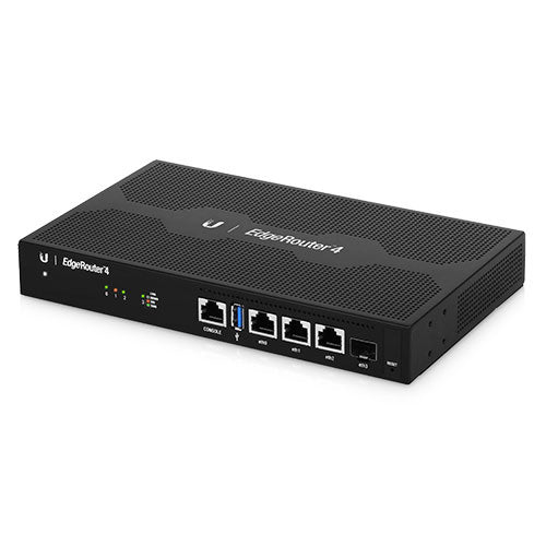 Ubiquiti EdgeRouter 4 Port (ER-4) 3Port Gigabit Router, 1 SFP Port- 1GHz Quad Core Processor - 1GB RAM