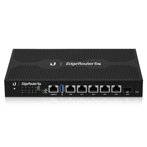 Ubiquiti EdgeRouter 6 Port (ER-6P) 5-Port Gigabit Router, 1 SFP Ports- 24v Passive PoE Out (All Ports)