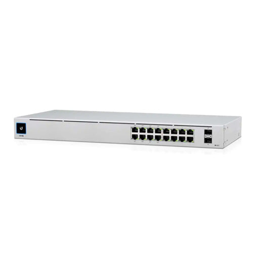 Ubiquiti UniFi 16-port Managed Gigabit Switch - 8x PoE+ Ports, 8x Gigabit Ethernet Ports, 2x SFP , 42W, Touch Display, Fanless , GEN2