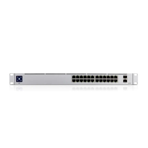 Ubiquiti UniFi 24 port Managed Gigabit Switch - 24x Gigabit Ethernet Ports, with 2xSFP - Touch Display - Fanless