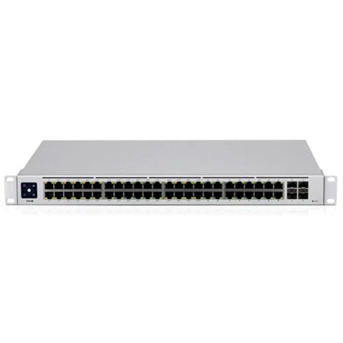 Ubiquiti UniFi 48 port Managed Gigabit Layer2 switch, 48x Gigabit Ethernet Ports w/ 32x 802.3at POE+, 4x SFP Port Touch Display 195W