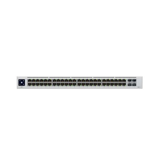 Ubiquiti UniFi USW-48, 48 port Managed Gigabit Layer2 Switch - 48x Gigabit Ethernet Ports 4x SFP Port Touch Display