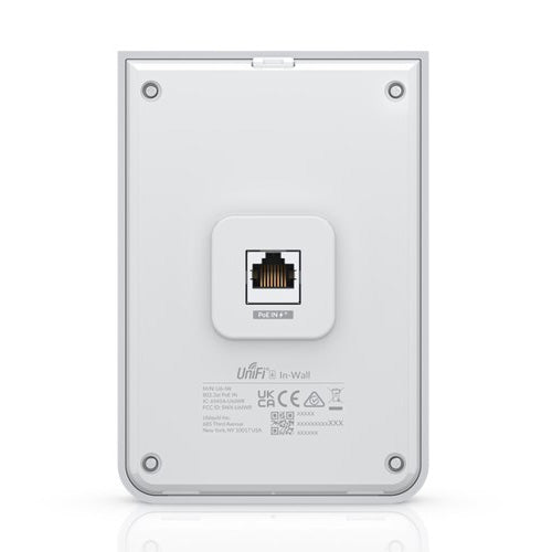 Ubiquiti UniFi Wi-Fi 6 U6-IW In-Wall Wall-mounted WiFi 6 access point with a built-in PoE switch