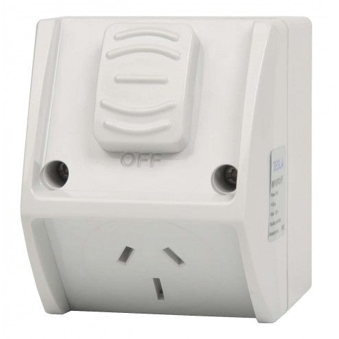 Weather Proof Single Power Point Outlet IP53 Rated 15 Amp