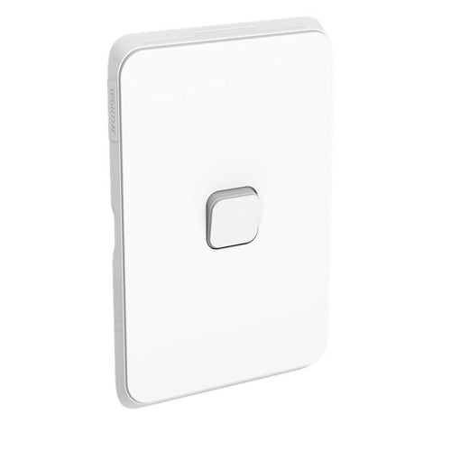 Clipsal Iconic Vivid White 1 Gang Vertical Light Switch 10 Amp Mech 3041VA-VW