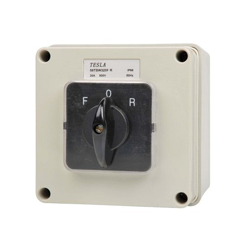 TESLA 3 Pole 20 AMP 500V Forward/Reverse Switch