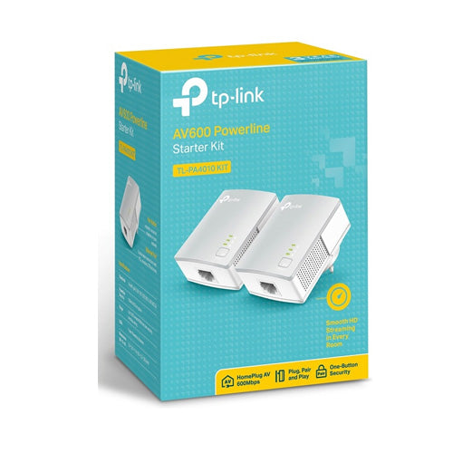 TP-Link TL-PA4010 KIT Powerline Ethernet Adapter Starter KIT HD 600Mbps AV600