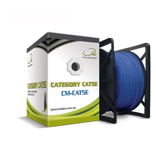 CAT5e 4 twisted pairs ,Blue PVC sheathed with solid copper conductors